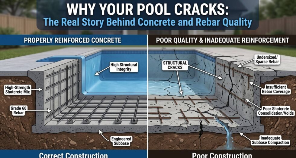Why Your Pool Cracks: The Real Story Behind Concrete and Rebar Quality